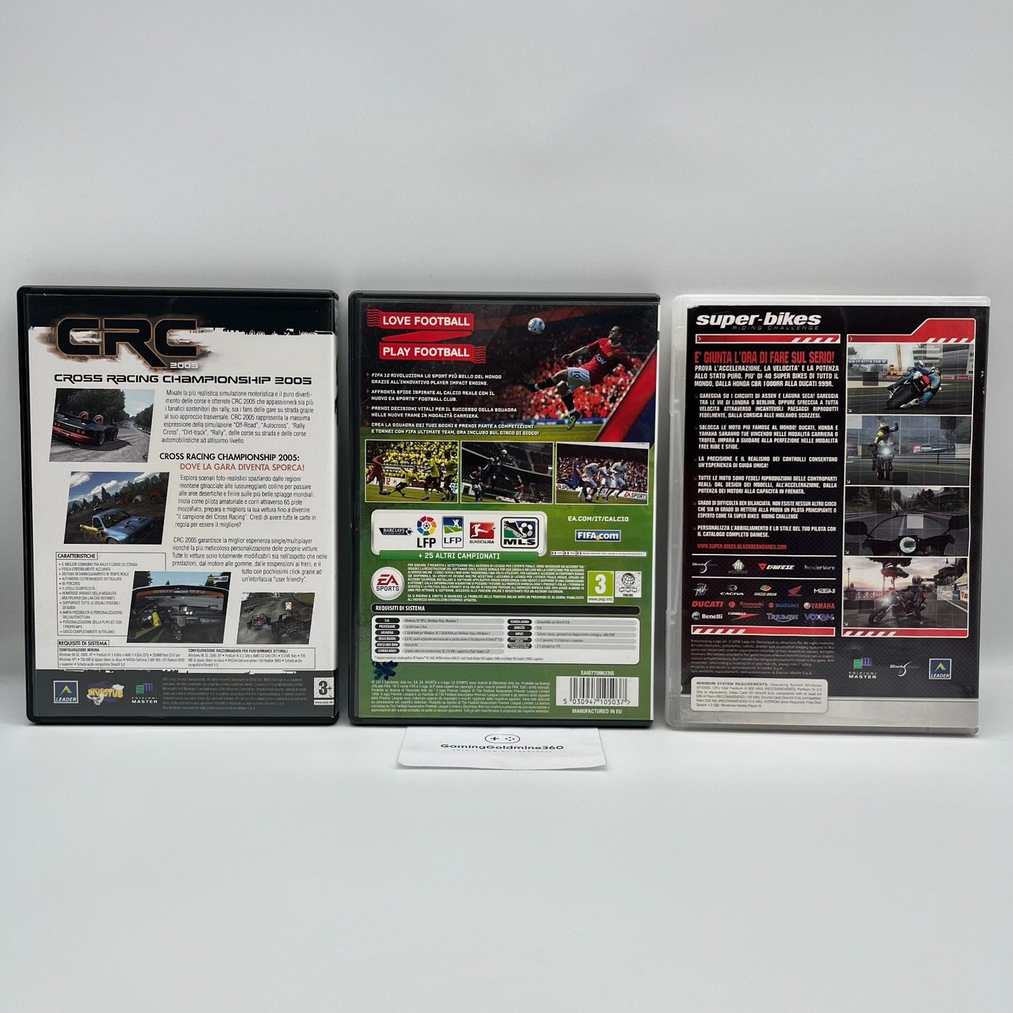 Cross Racing Championship 2005 + FIFA 12 + Super Bikes PC Lotto Giochi OTTIMI