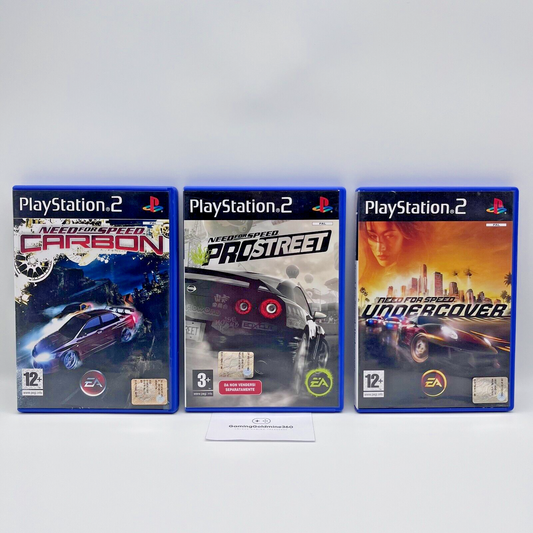 NEED FOR SPEED Carbon + Pro Street + Undercover PS2 Italiano PAL PlayStation 2
