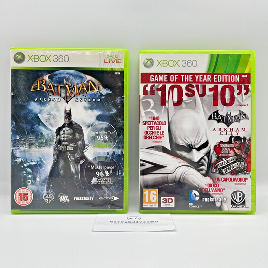 BATMAN Arkham Asylum + Arkham City - Xbox 360