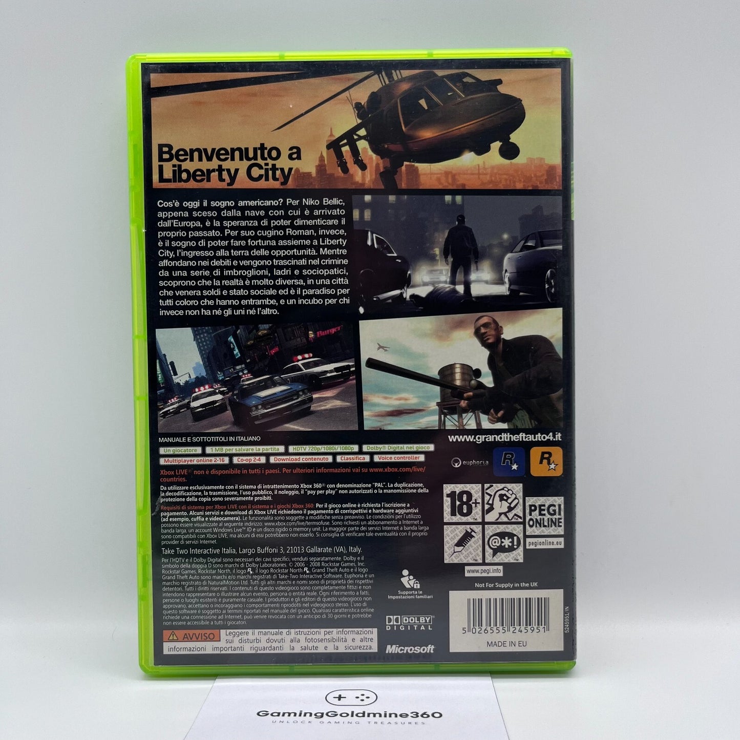 GTA 4 + 5 Xbox 360 Italiano Completi PAL Grand Theft Auto IV + V Rockstar OTTIMI