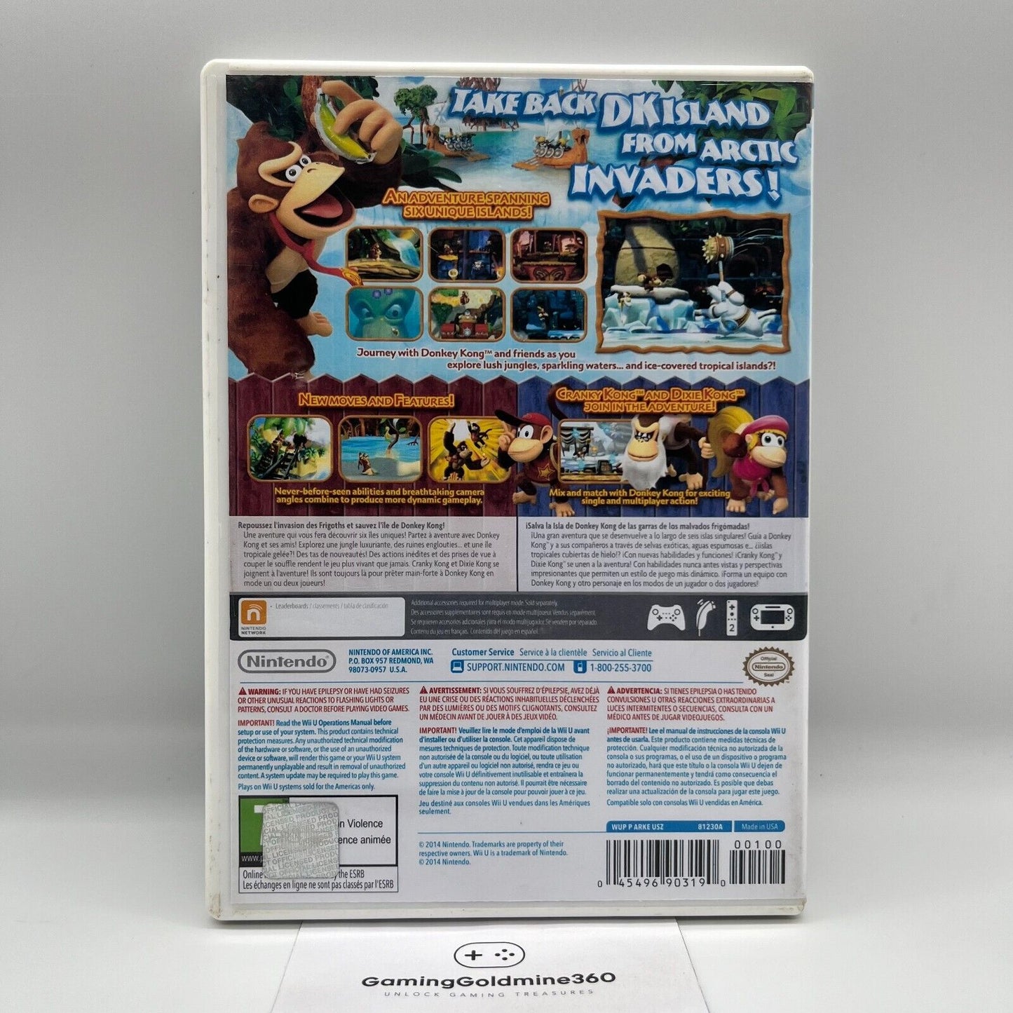 Donkey Kong Country Tropical Freeze Nintendo Wii U Italiano no manuale reprint