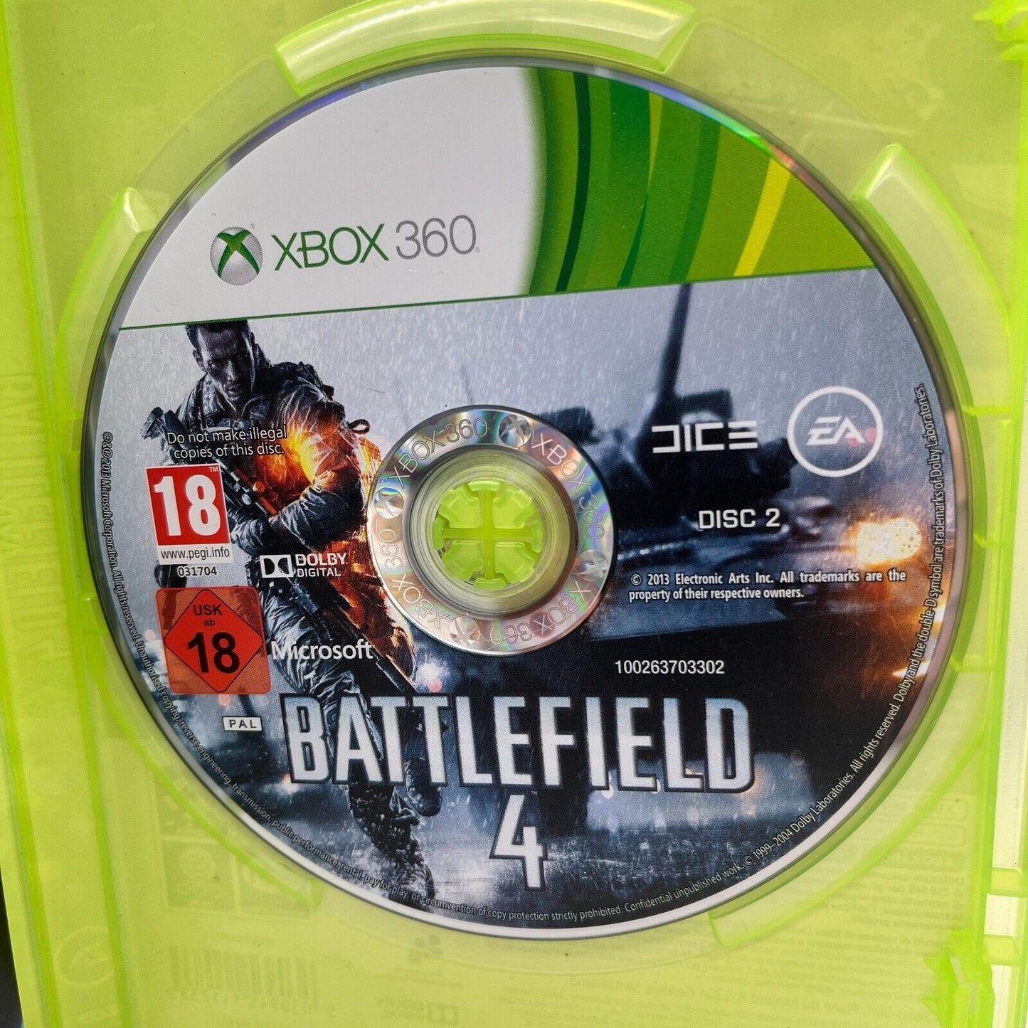 Battlefield 4 Xbox 360 Italiano Completo con Manuale Dice EA Microsoft COME NUOV