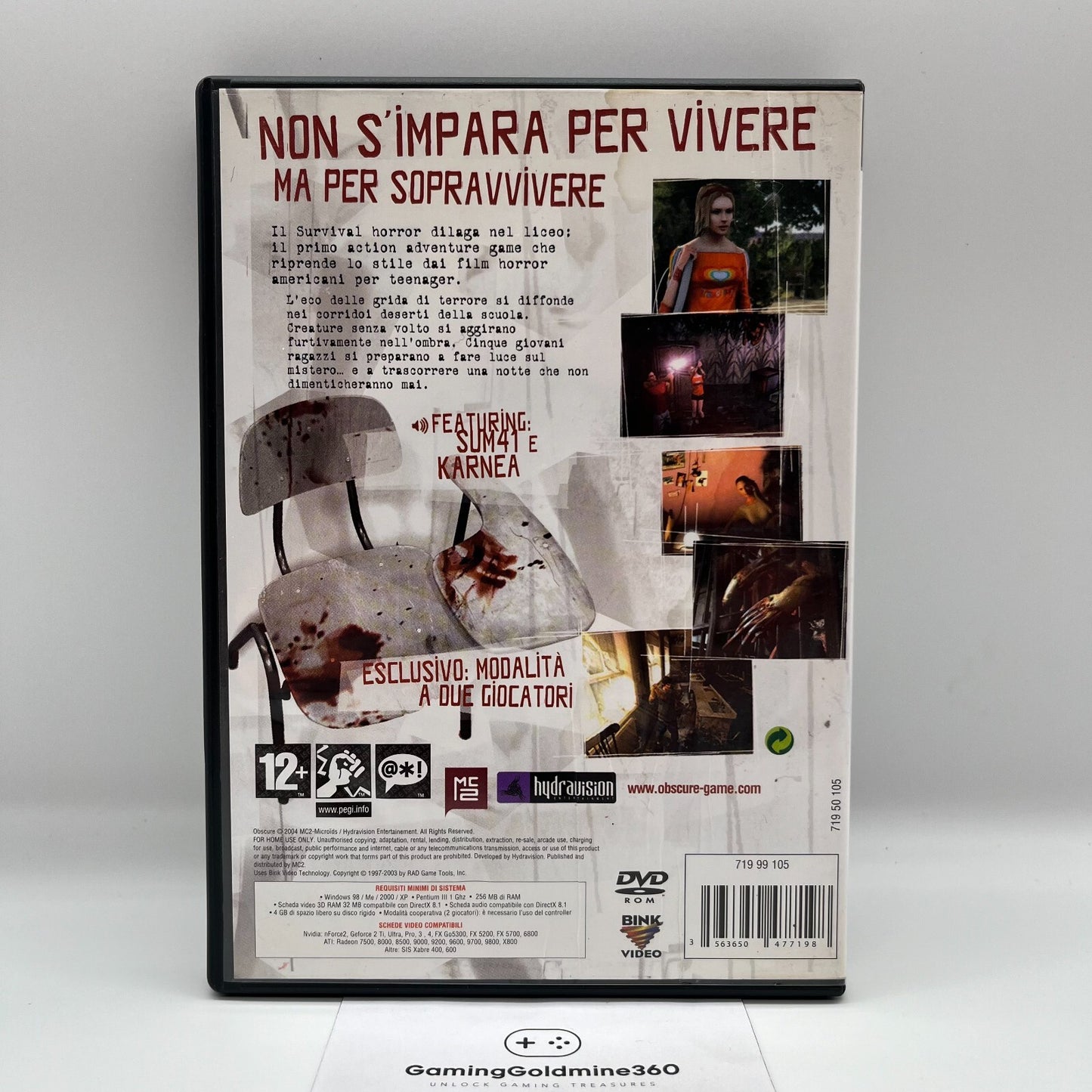 ObsCure PC DVD-Rom Italiano Completo con Manuale Gioco Computer MC2 HydraVision