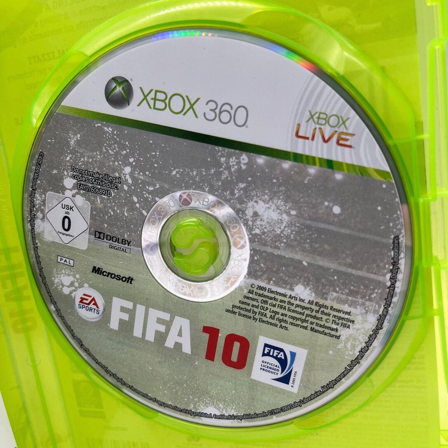 FIFA 10 2010 Xbox 360 Italiano Completo Manuale EA Microsoft PAL Gioco Calcio