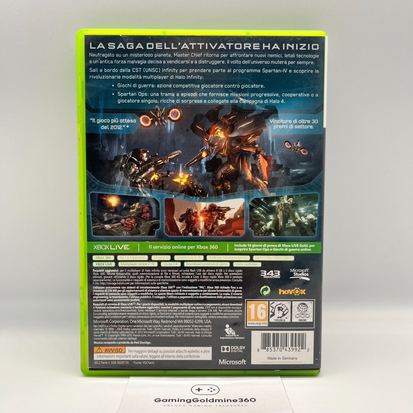 HALO 3 + 4 + Reach XBOX 360 Completi con Manuale PAL Italiano Microsoft OTTIMI