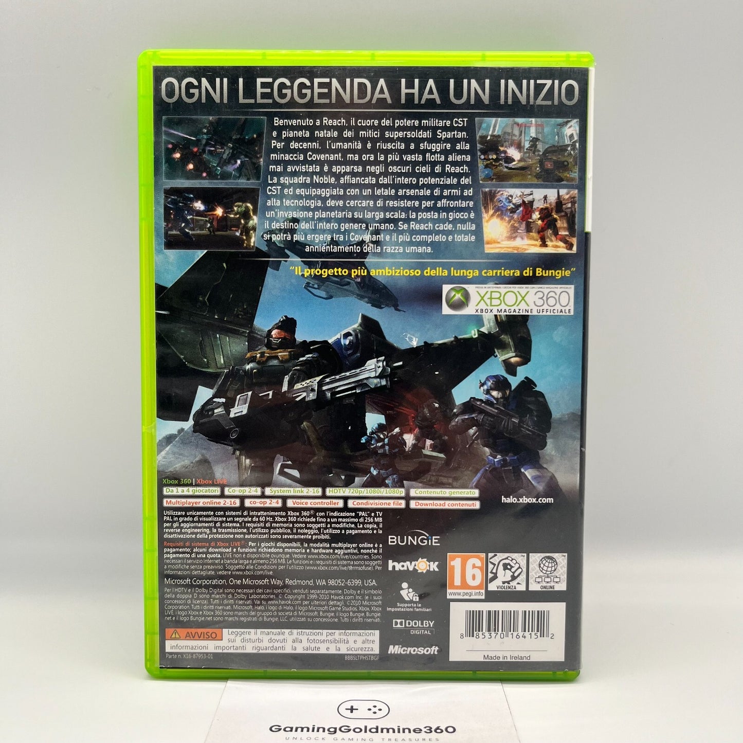HALO 3 + 4 + Reach XBOX 360 Completi con Manuale PAL Italiano Microsoft OTTIMI