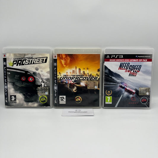 NEED FOR SPEED Pro Street, Undercover, Rivals PS3 Italiano EA Sony PlayStation 3