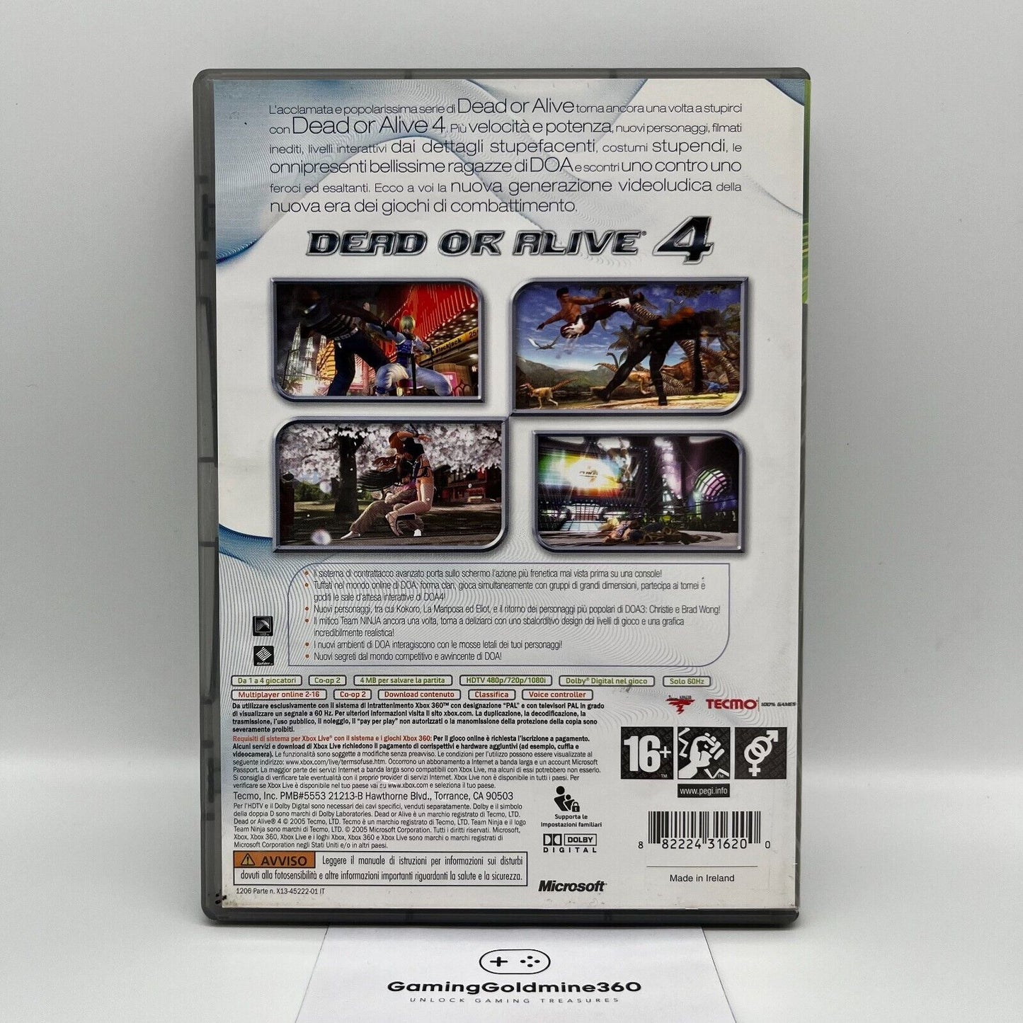 Dead or Alive 4 (senza manuale) - Xbox 360