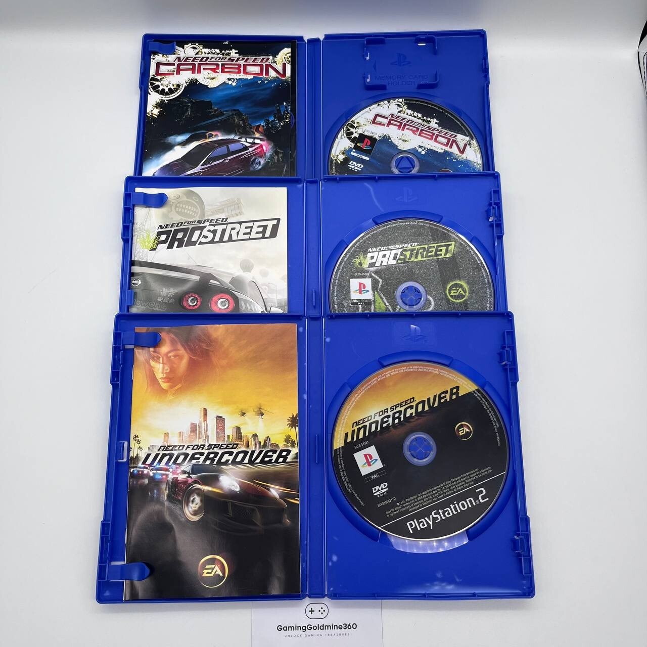 NEED FOR SPEED Carbon + Pro Street + Undercover PS2 Italiano PAL PlayStation 2