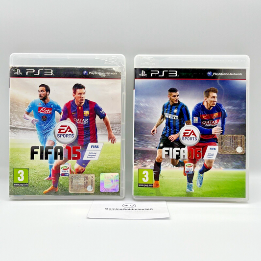 FIFA 15 + 16 PS3 Italiano Completo con Manuale PAL EA Sports Sony PlayStation 3