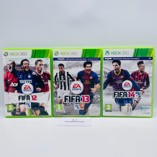 FIFA 12 13 14 Xbox 360 Italiano PAL Completi con manuale EA Microsoft Xbox360