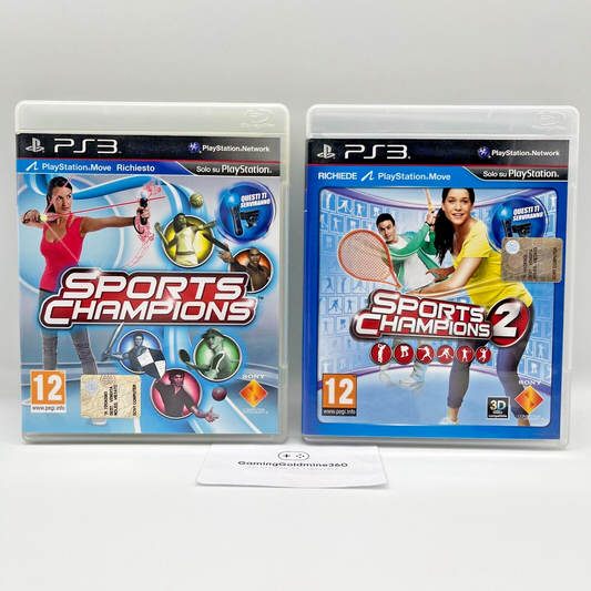 Sports Champions 1 + 2 PS3 Italiano Completi PAL Sony PlayStation 3 COME NUOVI