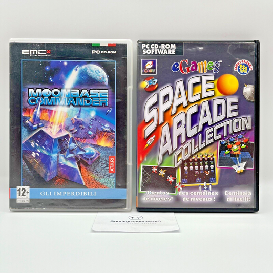 Moonbase Commander + Space Arcade Collection PC CD-Rom Italiano Giochi Computer