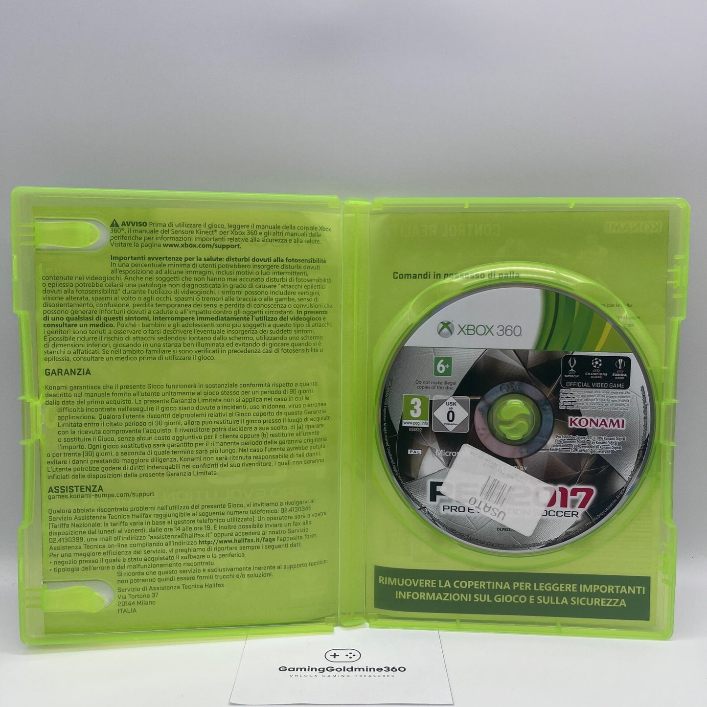 PES 2017 Pro Evolution Soccer Xbox 360 Italiano PAL Konami Microsoft Xbox360 NEW