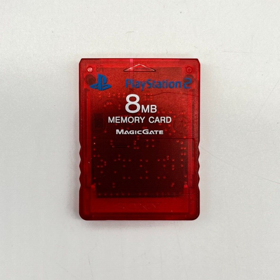 Memory Card PS2 8 MB ORIGINALE Sony PlayStation 2 Magic Gate ROSSA - COME NUOVA