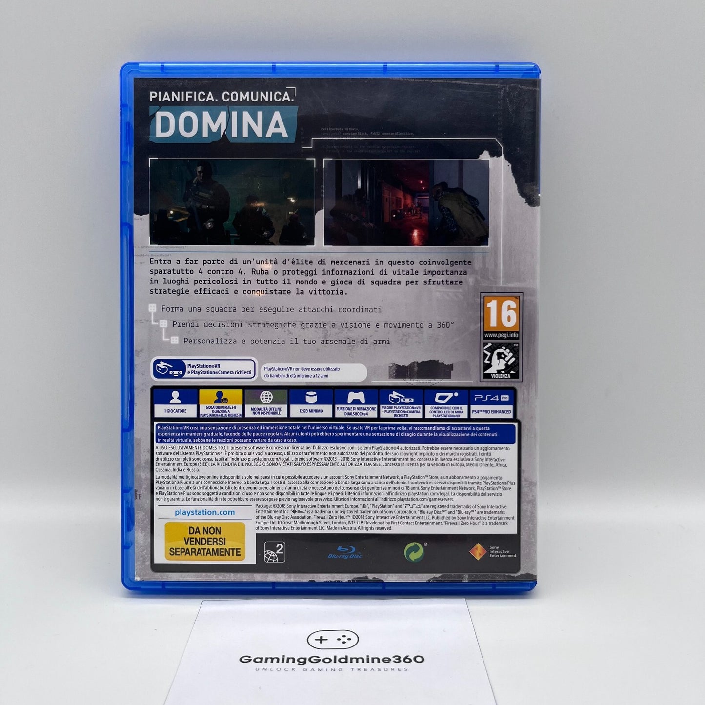 FIREWALL Zero Hour PS4 Italiano Completo VR Richiesto Sony Playstation 4 OTTIMO