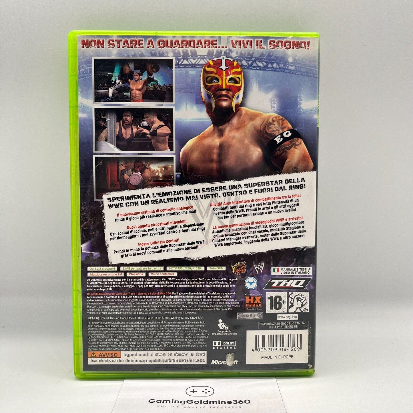 WWE Smackdown vs Raw 2007 + 2008 (cover reprint) Xbox 360 Italiano Completi PAL