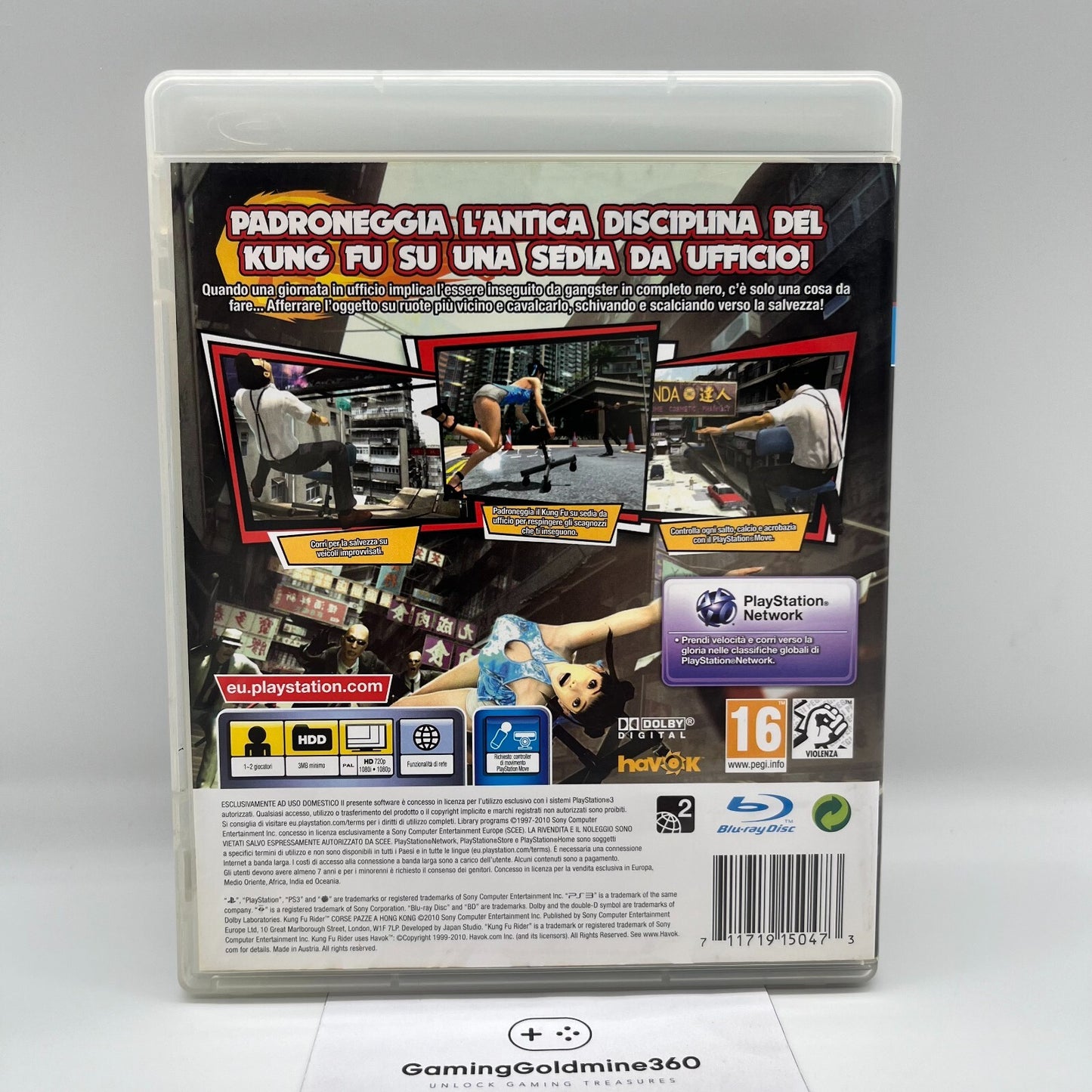 KUNG FU RIDER Corse Pazze a Hong Kong PS3 Italiano Completo PAL Sony PlayStation