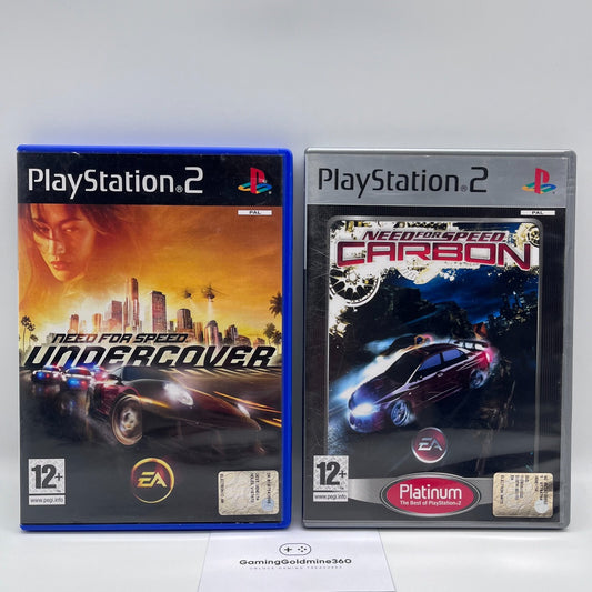 NEED FOR SPEED Undercover + Carbon PS2 Italiano Completi PAL Sony PlayStation 2