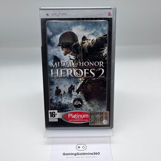 MEDAL OF HONOR HEROES 2 Platinum PSP PAL Italiano COMPLETO con Manuale EA Sony