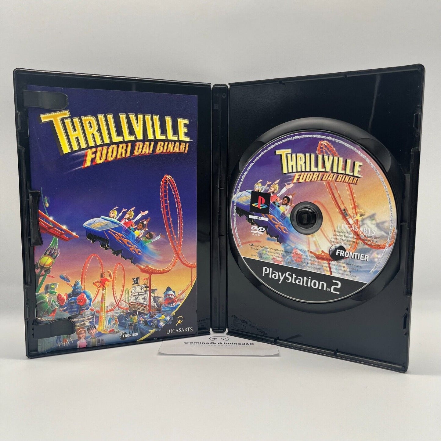 THRILLVILLE Fuori dai Binari PS2 Italiano Completo Manuale Sony PlayStation 2
