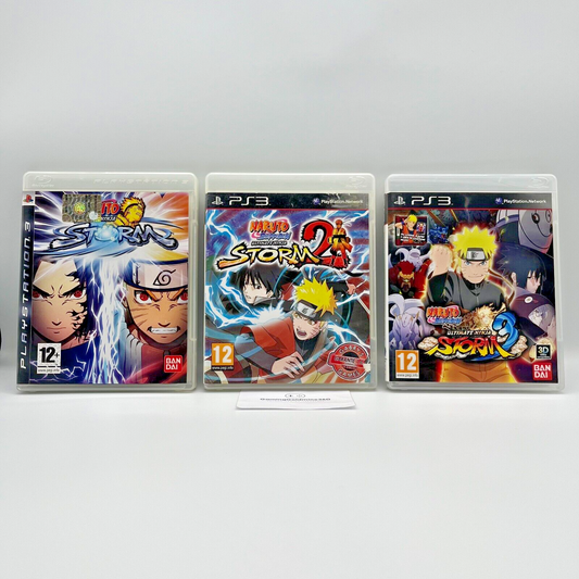 NARUTO SHIPPUDEN Ultimate Ninja Storm 1+2+3 BUNDLE PS3 Italiano Completi PAL