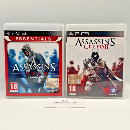 Assassin's Creed I + II PS3 Italiano Completo Manuale Ubisoft Sony PlayStation 3