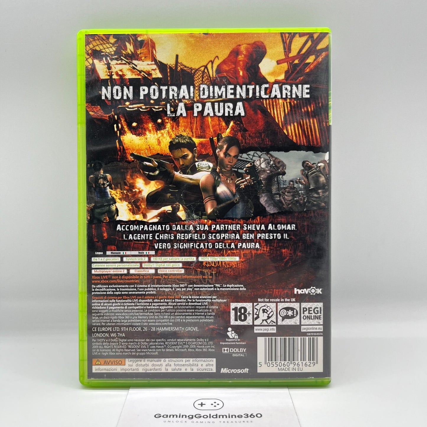 Resident Evil 5 + 6 Xbox 360 Completi con Manuale PAL Capcom Microsoft OTTIMI