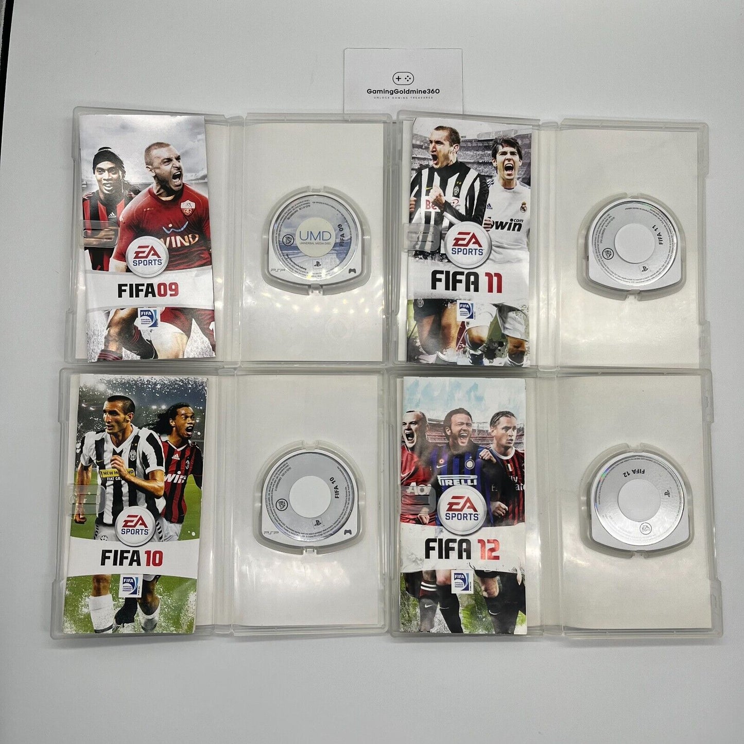 FIFA 09+10+11+12 PSP Italiano Completi con Manuale EA Sony PlayStation Portable