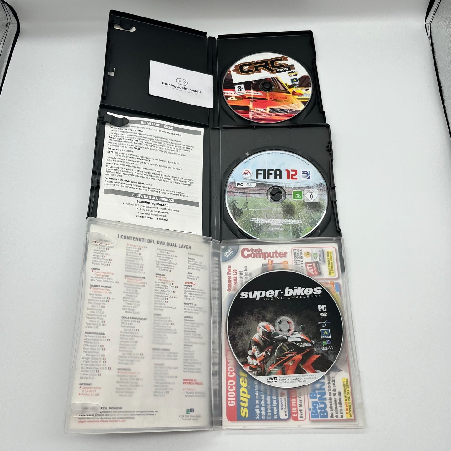 Cross Racing Championship 2005 + FIFA 12 + Super Bikes PC Lotto Giochi OTTIMI