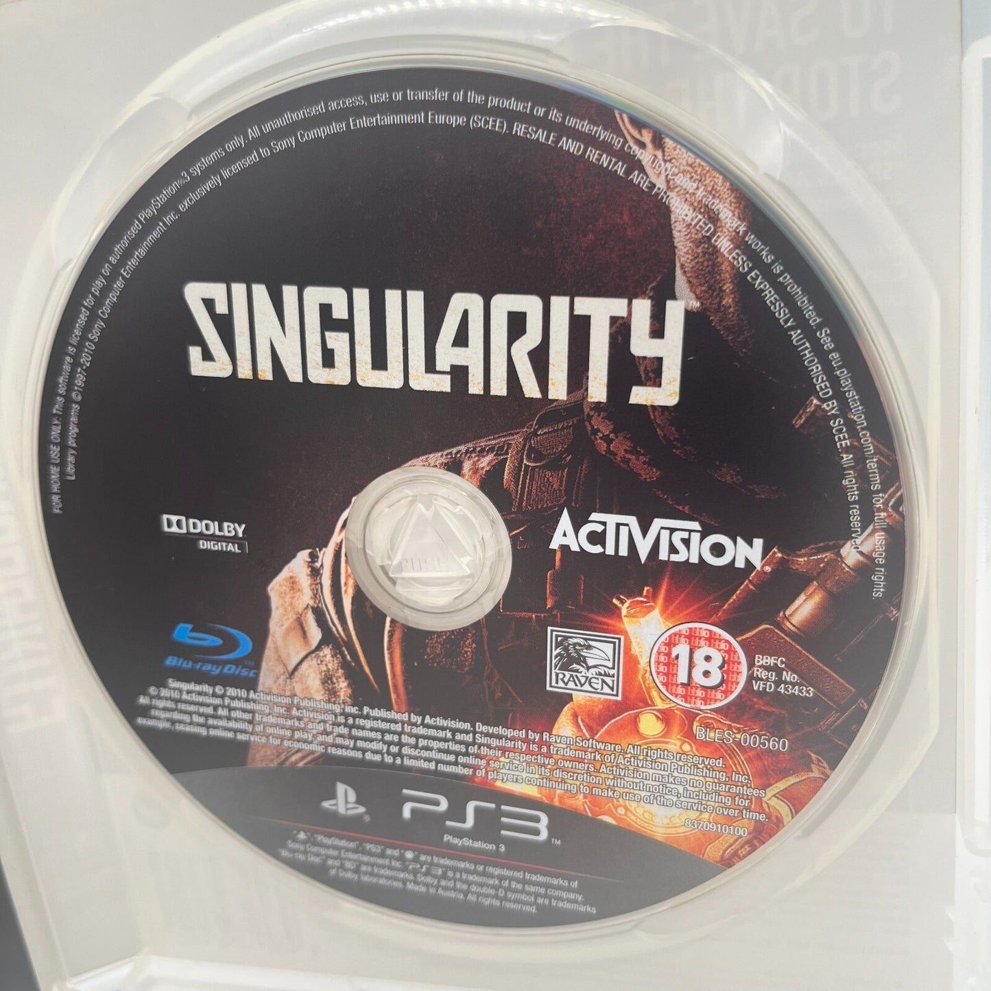 Singularity PS3 Completo Manuale PAL Multilingua Activision Sony PlayStation 3
