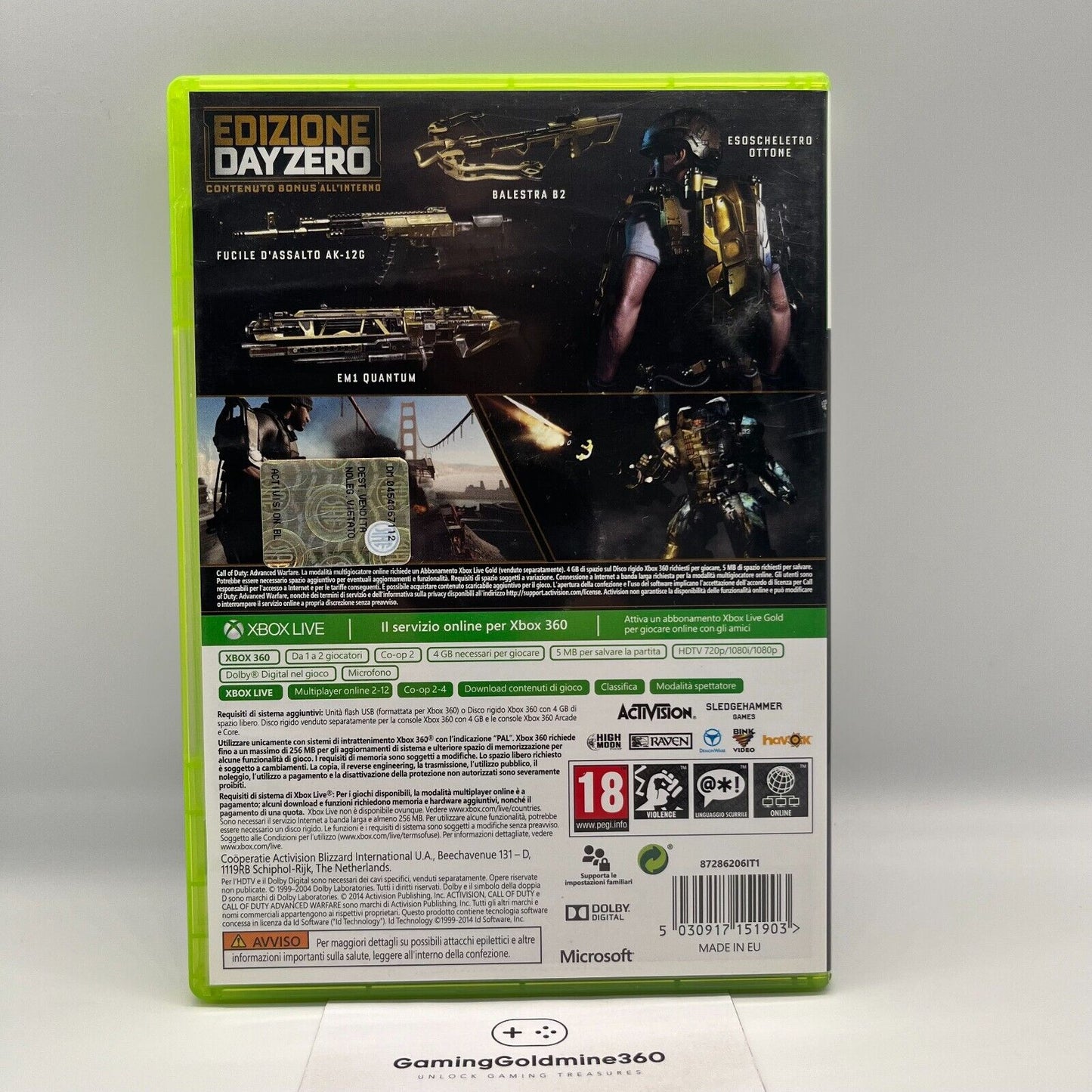 Call of Duty Advanced Warfare Edizione Day Zero - Xbox 360