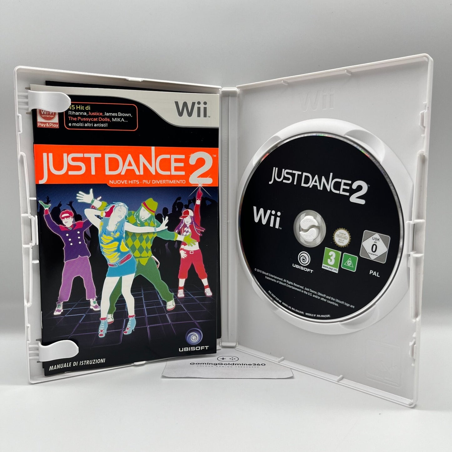 Just Dance 2 Nintendo Wii Italiano Completo Manuale Ubisoft Gioco Danza Ballo