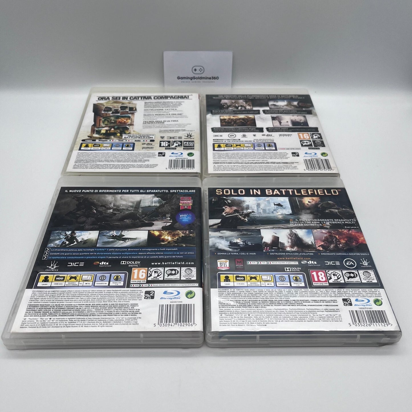 BATTLEFIELD Collection PS3 Italiano Completi PAL EA Sony PlayStation 3 OTTIMI