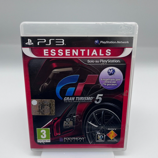 Gran Turismo 5 PS3 Essentials PAL Italiano COMPLETO GT Sony Playstation 3