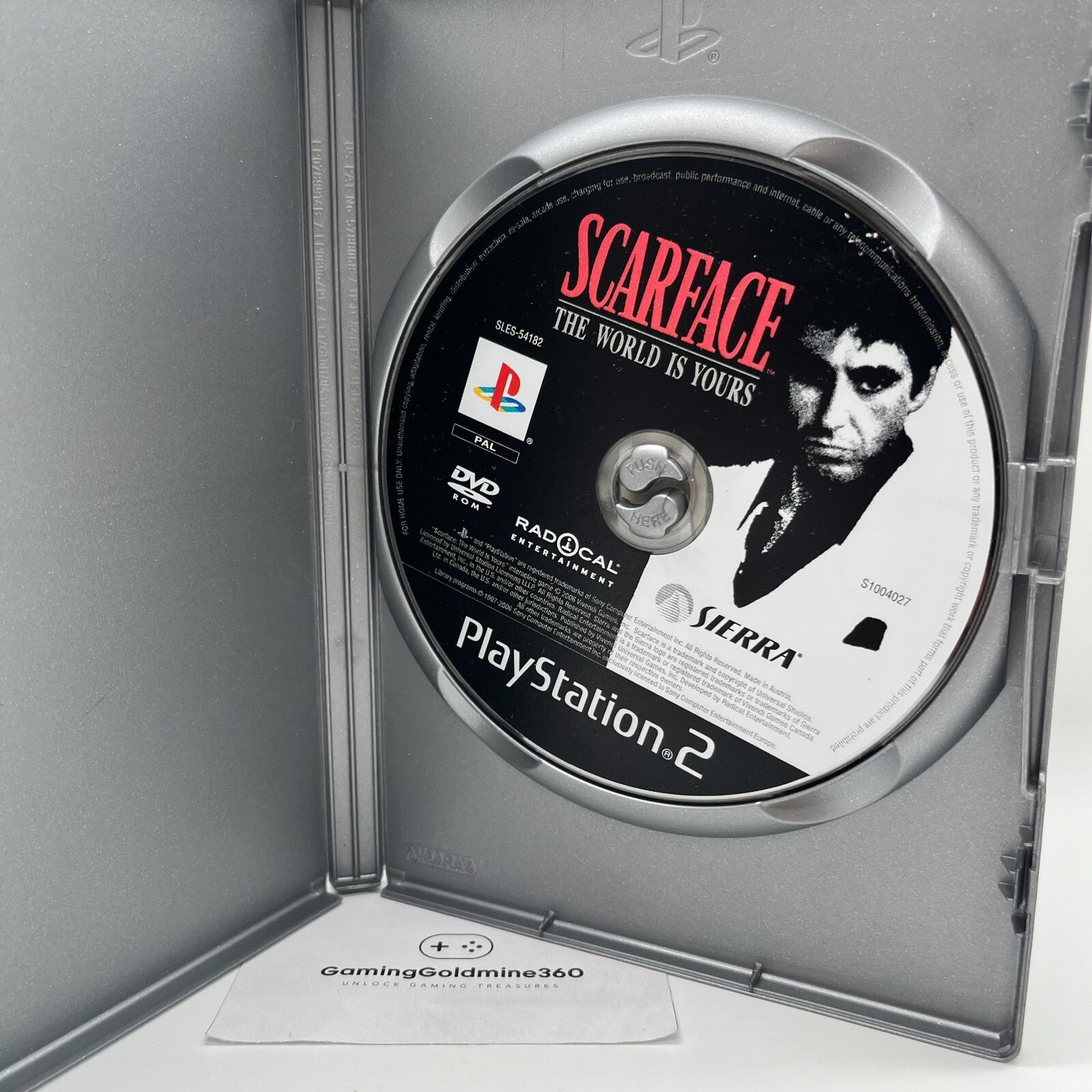 SCARFACE: The World is Yours PS2 Sierra Sony PlayStation 2 PAL no manuale OTTIMO