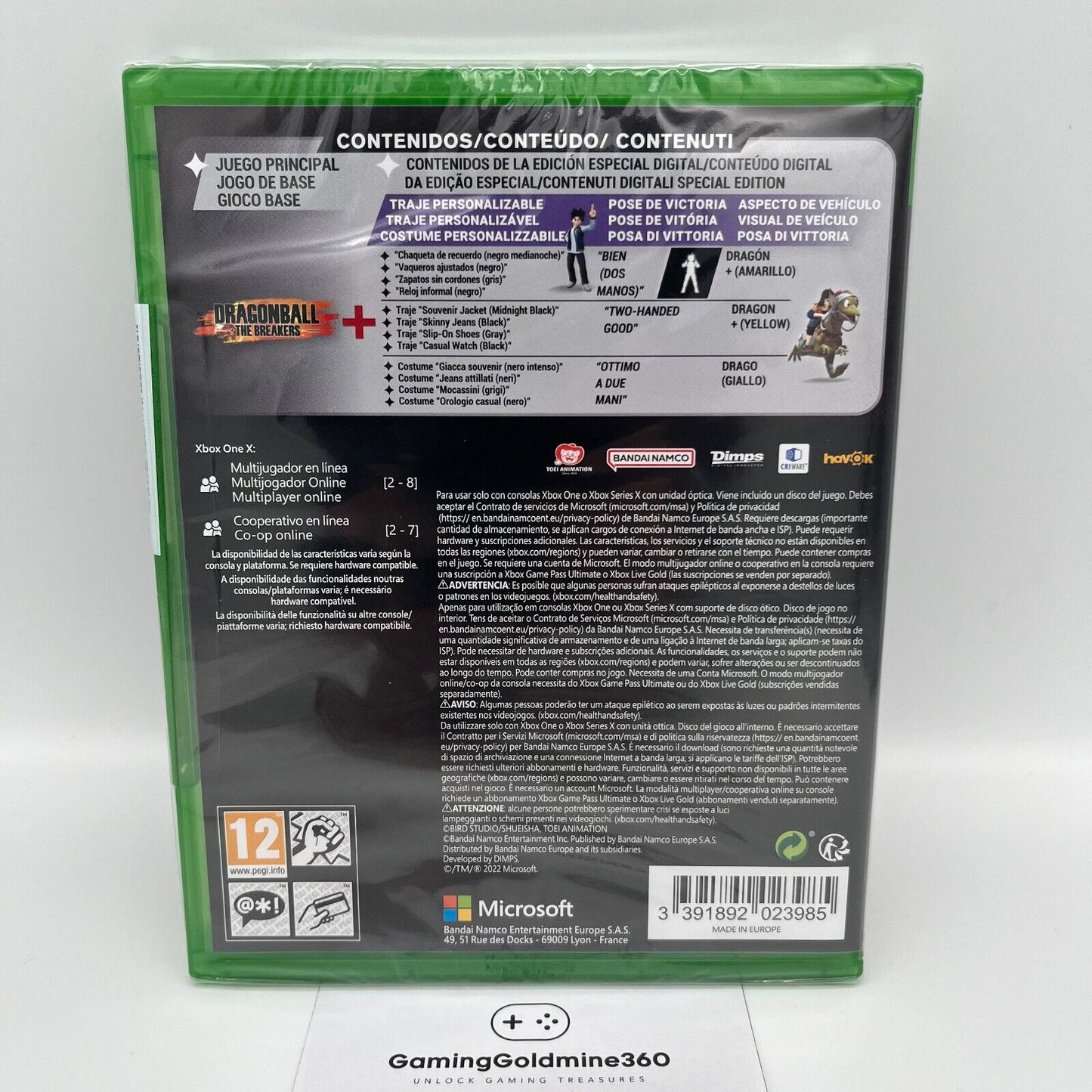 DRAGON BALL The Breakers SPECIAL EDITION Xbox One Bandai Namco NUOVO SIGILLATO