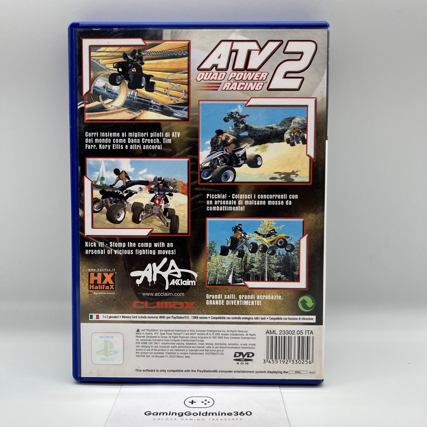 ATV Quad Power Racing 2 PS2 Italiano Completo Acclaim Sony PlayStation 2 OTTIMO