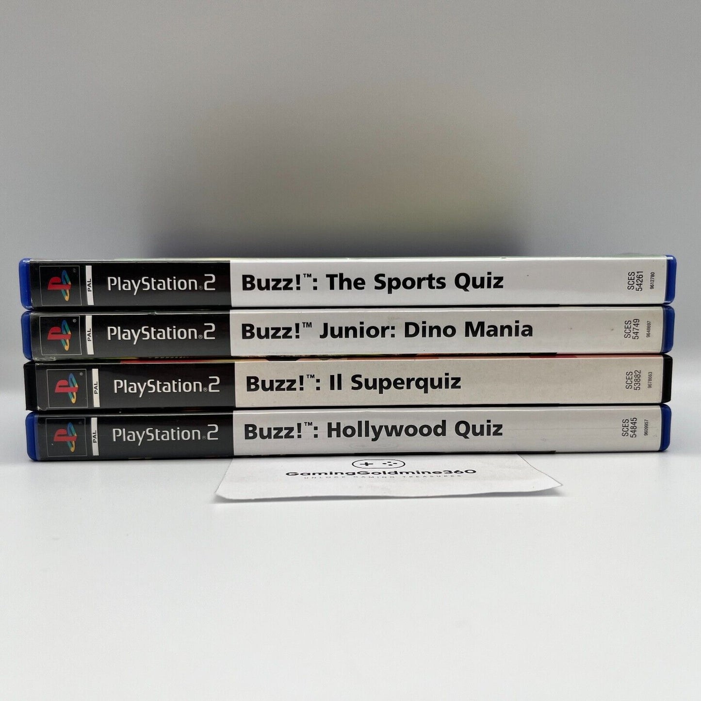 BUZZ! Quiz Sports + Junior Dino Mania + Hollywood + SuperQuiz - PlayStation 2