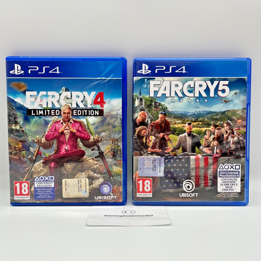 FarCry 4 + 5 PS4 Italiano Completi UbiSoft Sony PlayStation 4 Far Cry OTTIMI
