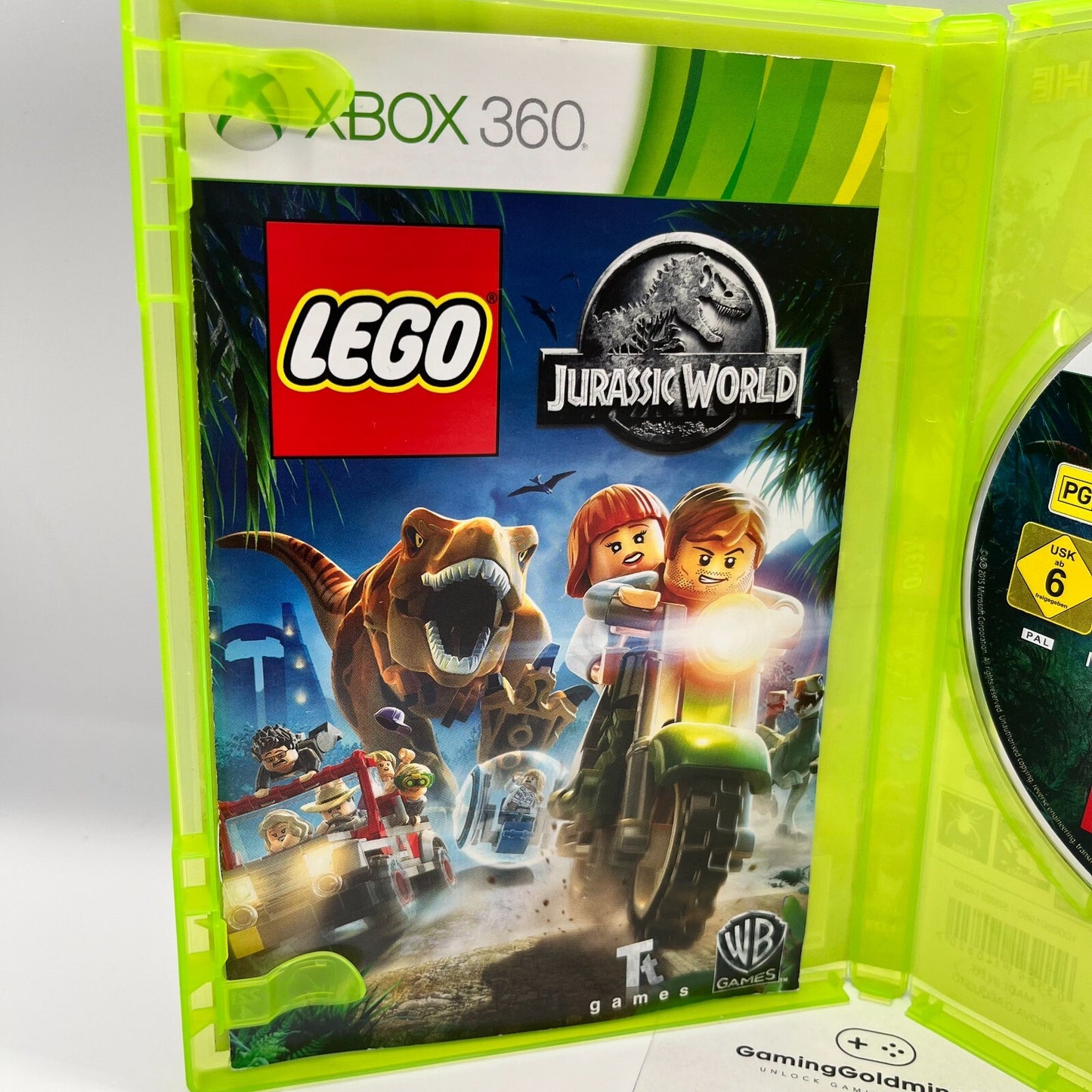 Lego Jurassic World Xbox 360 Italiano Completo con Manuale WB Microsoft OTTIMO
