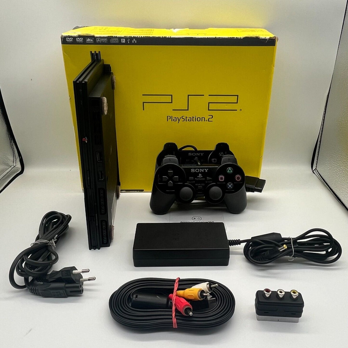 PS2 Slim Console BOXATA Completa: Controller ORIGINALE + Cavi Sony PlayStation 2