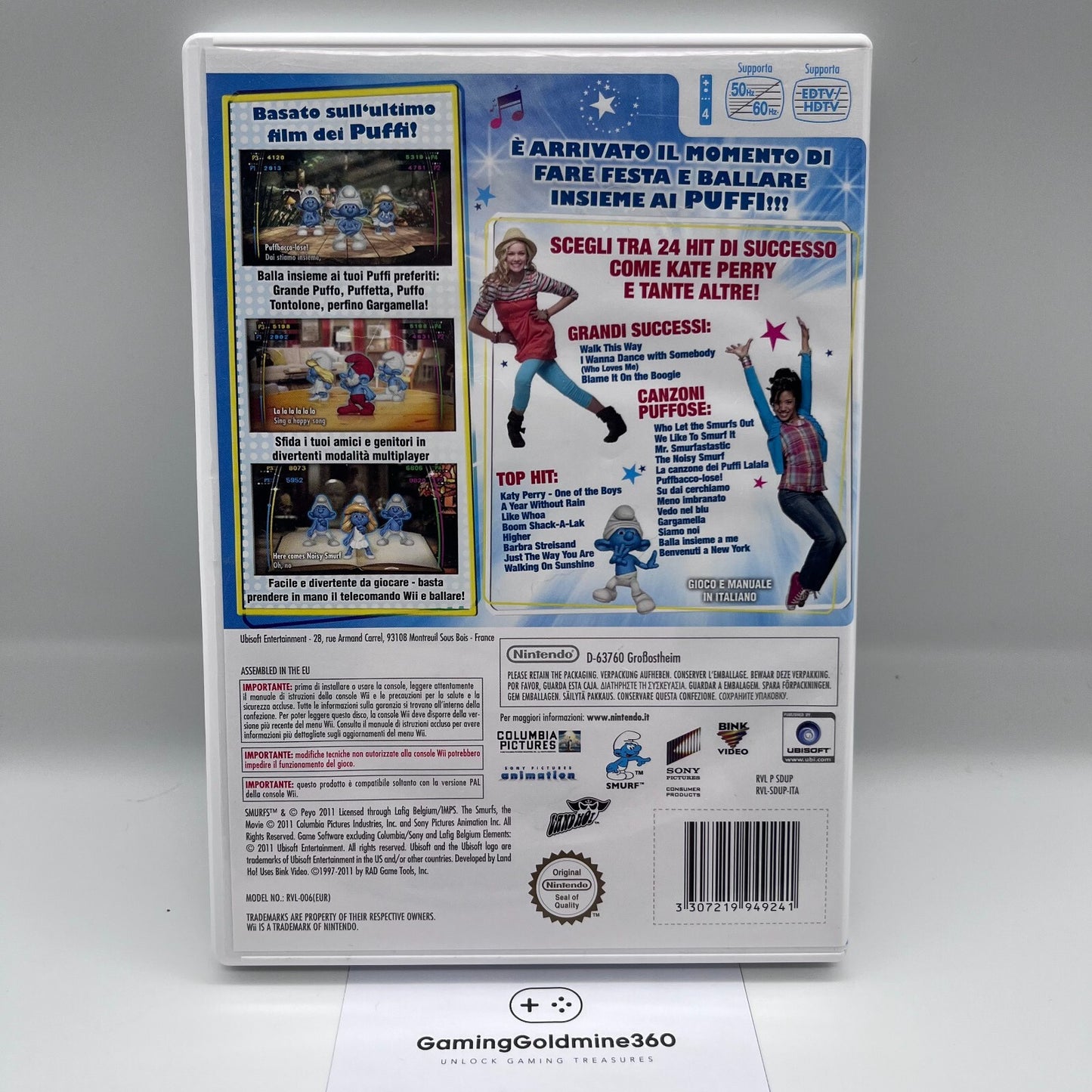 I PUFFI Dance Party Nintendo Wii Italiano PAL Completo con Manuale COME NUOVO