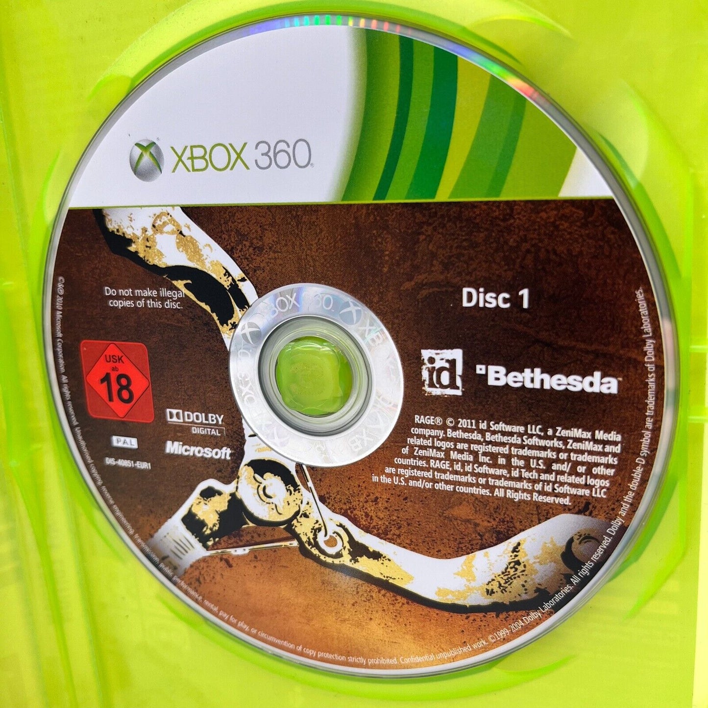 RAGE Anarchy Edition Xbox 360 Italiano Completo con Manuale Bethesda Microsoft