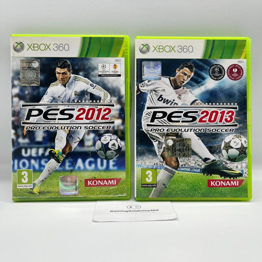 PES 2012 + PES 2013 Xbox 360 ITALIANO CompletI COME NUOVI Pro Evolution Soccer