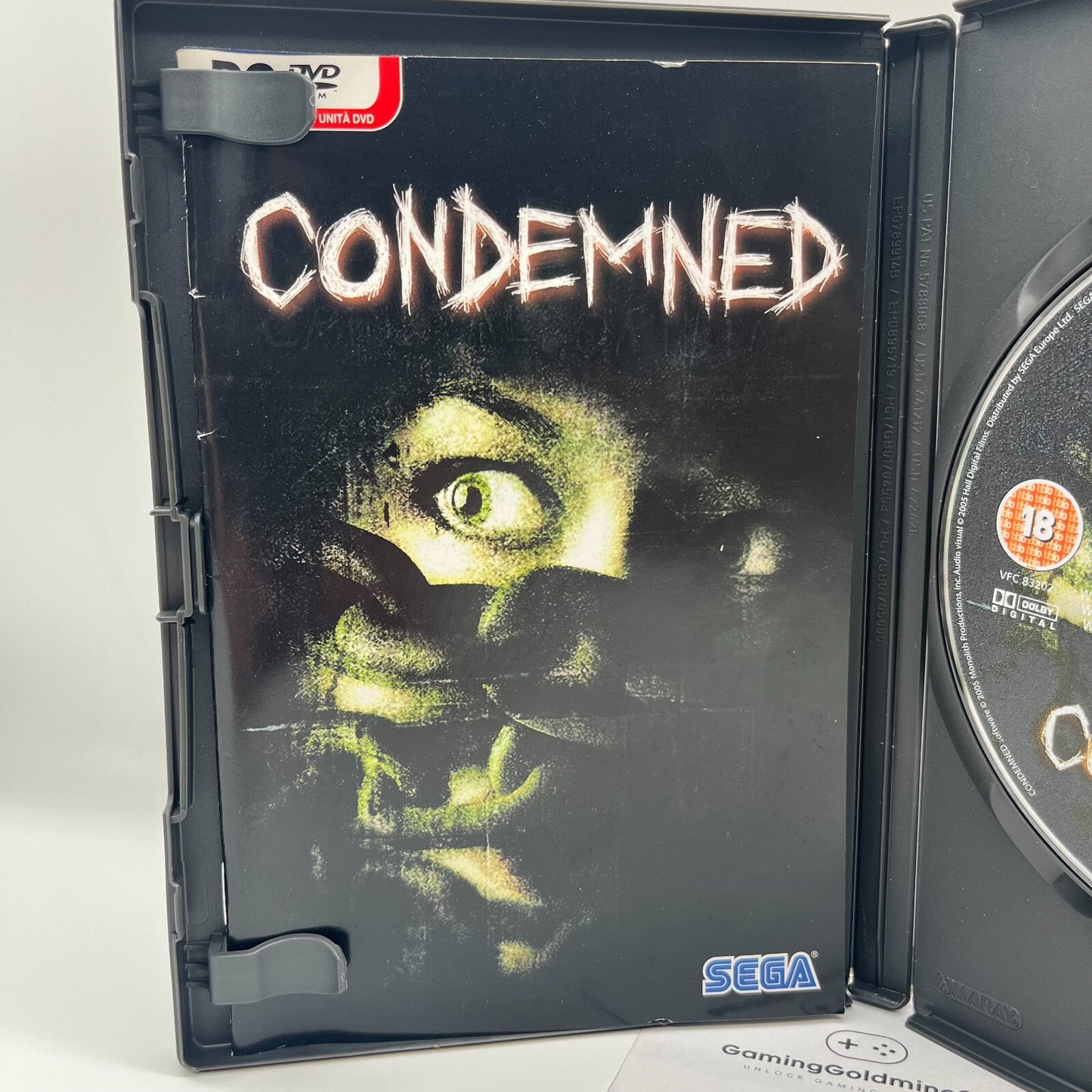 Condemned PC DVD-Rom Italiano Completo con Manuale COME NUOVO Sega Microsoft