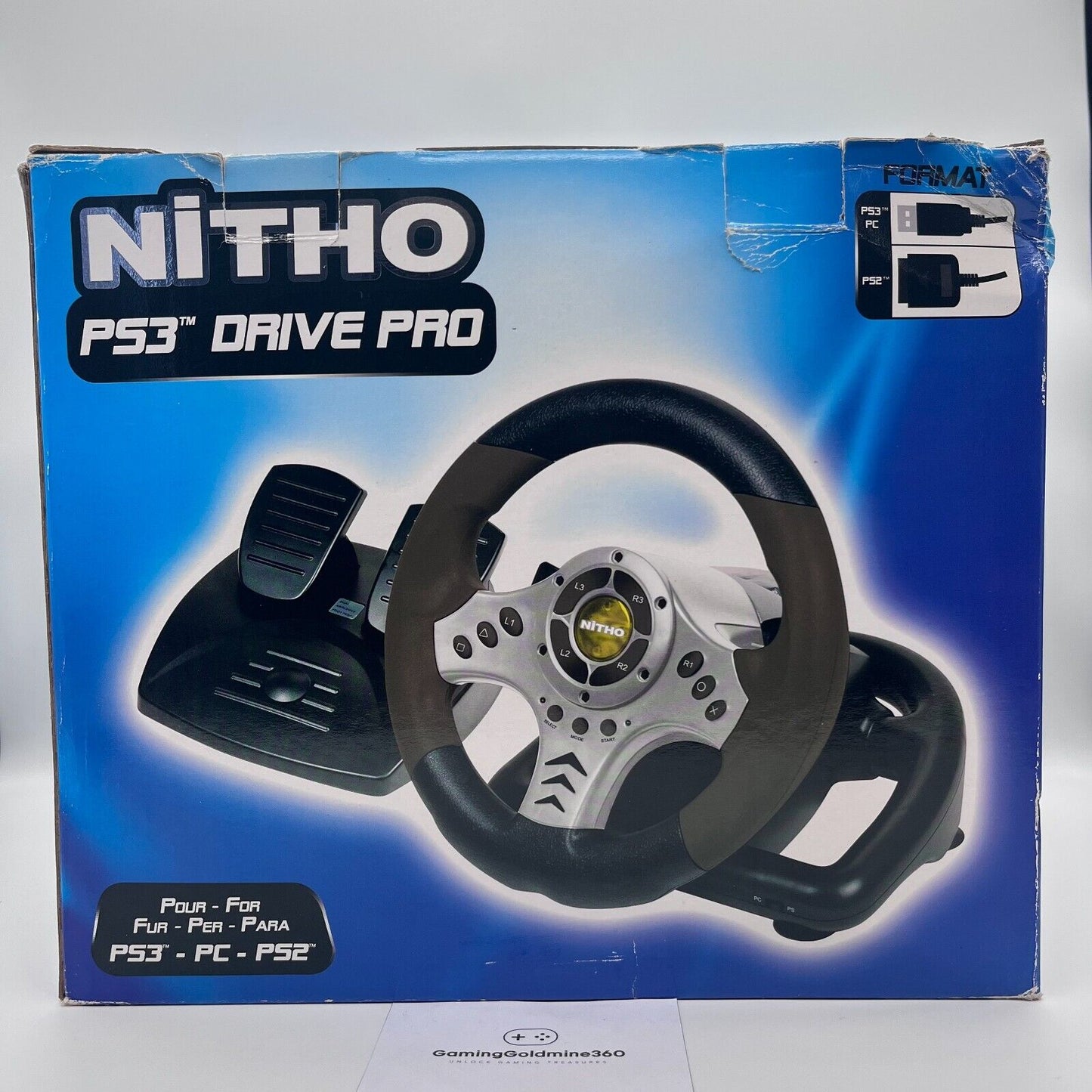 NITHO PS3 Drive Pro Volante e Pedaliera Completa per PS2/PS3/PC PlayStation 2 3