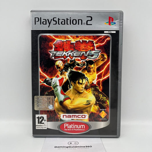 Tekken 5 PS2 Platinum Italiano Completo con Manuale PAL Namco Sony PlayStation 2