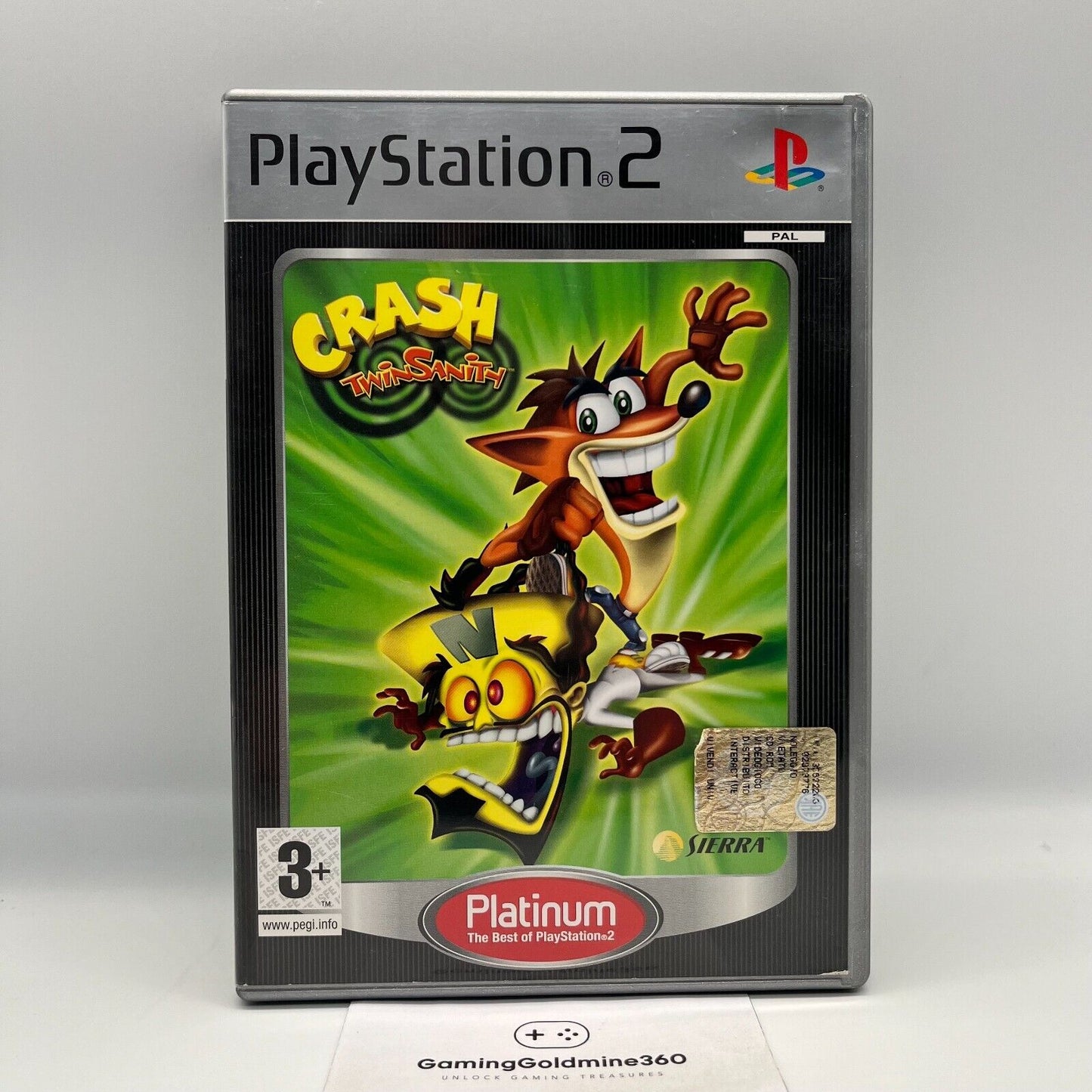 CRASH Twinsanity PS2 Italiano PAL Sierra Sony PlayStation 2 OTTIME CONDIZIONI