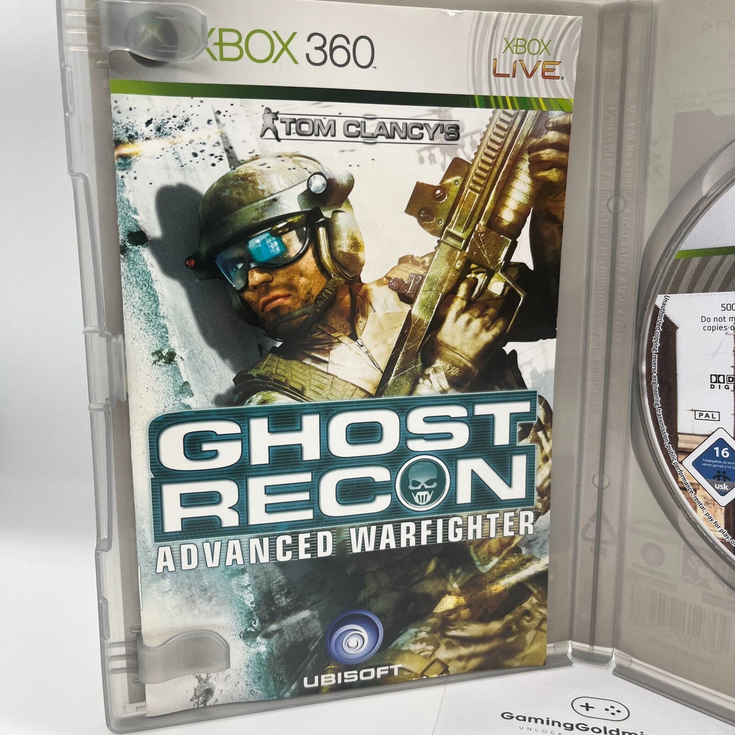 TOM CLANCY'S Splinter Cell Double Agent+Ghost Recon Advanced WarFighter Xbox 360